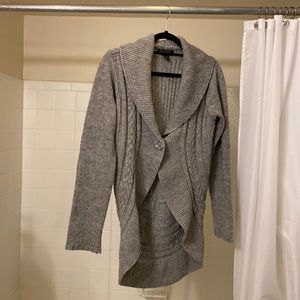 Oversized cable knit cardigan